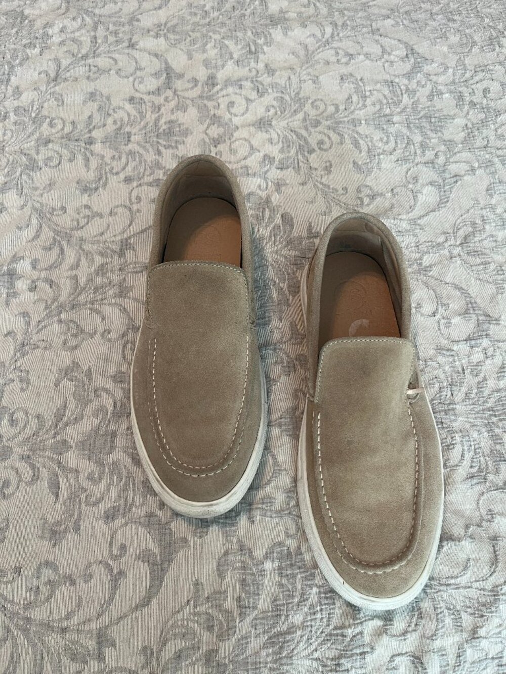 Men's Beige Slip-On's - Size 43 (US 10)